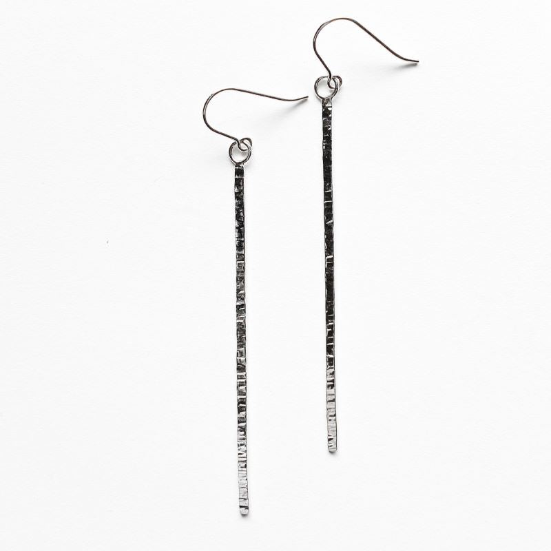 Long Stick Earrings in Sterling Silver