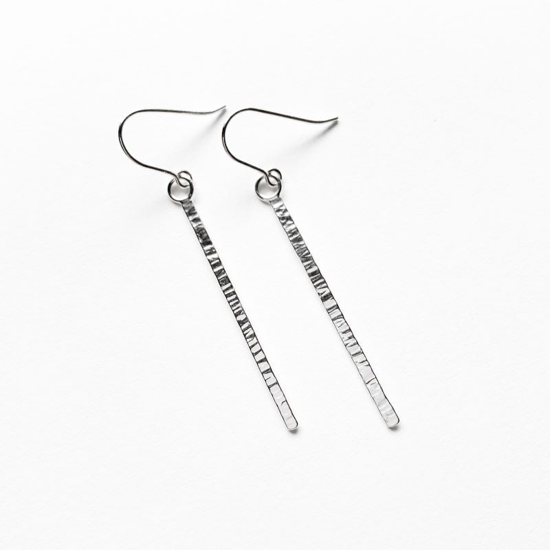 Short Stick Earrings in Sterling Silver