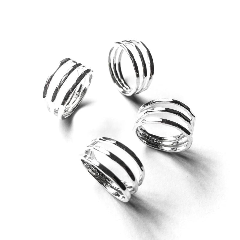Three Layer Ring in Sterling Silver