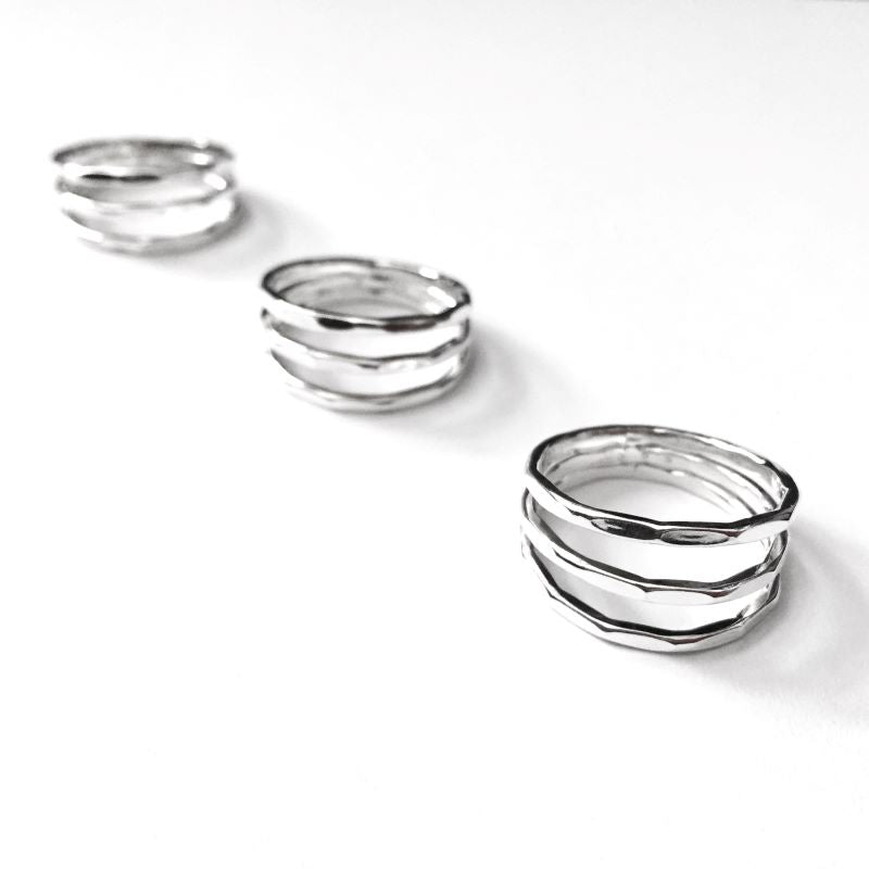 Three Layer Ring in Sterling Silver