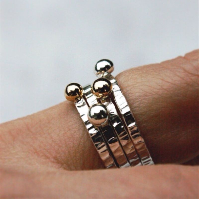 Stacking Rings Collection - Recycled Sustainable Sterling Silver Jewellery