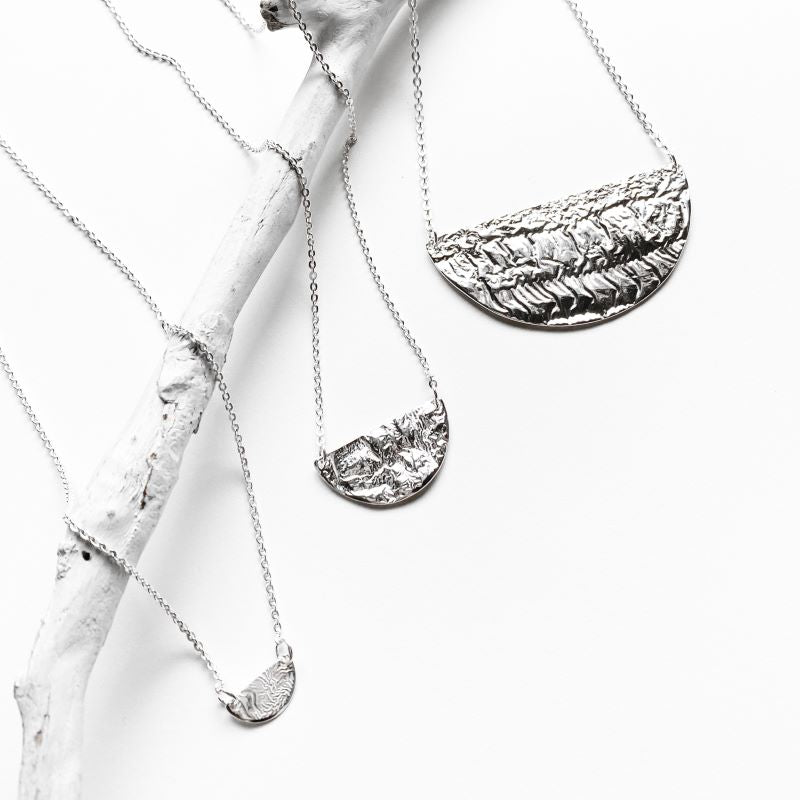 Necklaces Collection - Sterling Reticulated Sustainable Recycled Silver Fine Jewellery Handmade