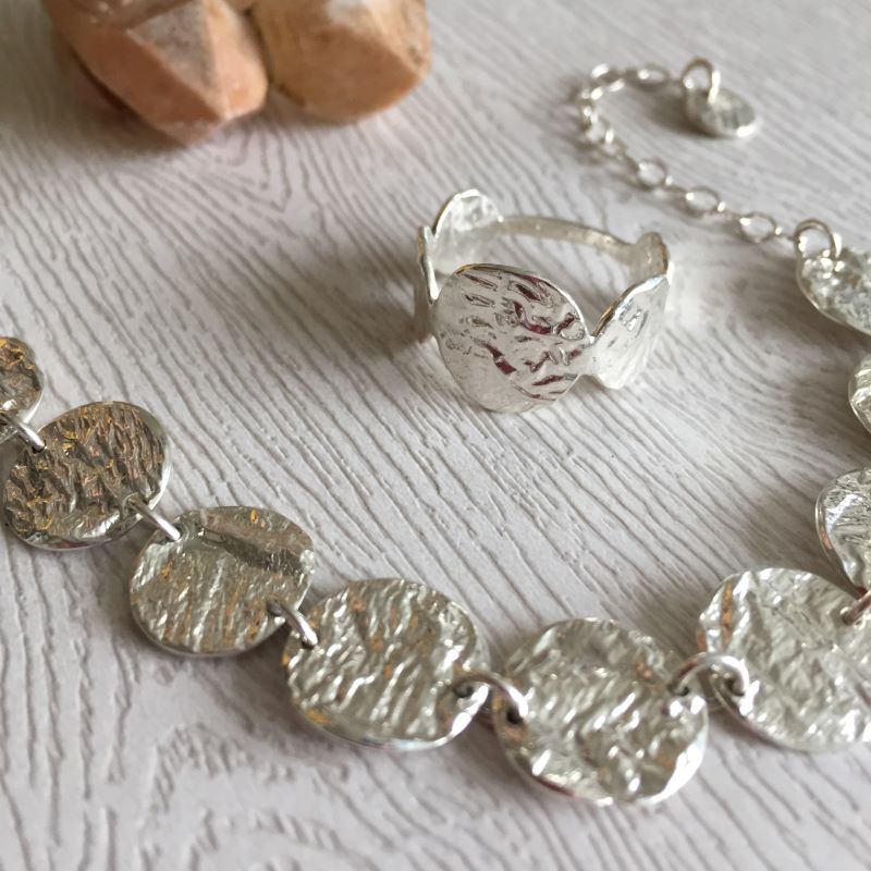 Reticulated Moons Collection - Reticulated Silver One of a Kind Handmade Fine Jewellery
