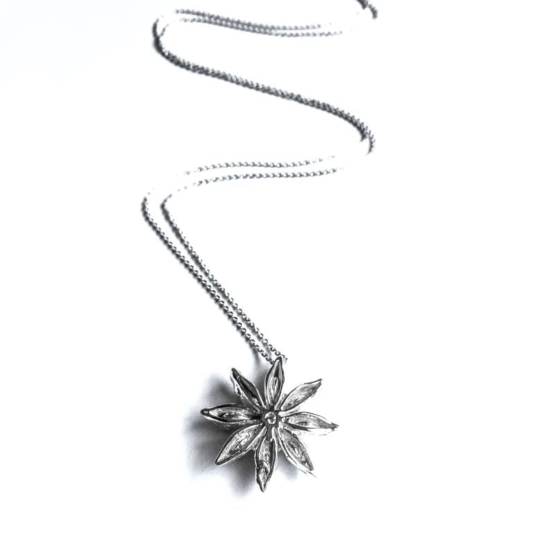 Anise Star Necklace in Sterling Silver