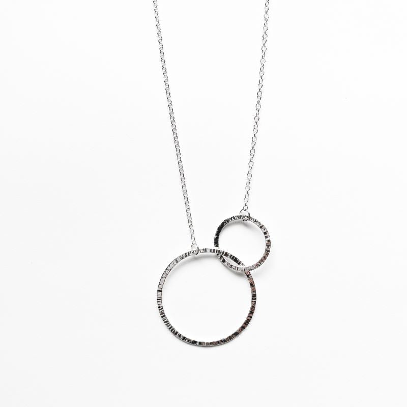 Medium Link Circles Necklace in Sterling Silver