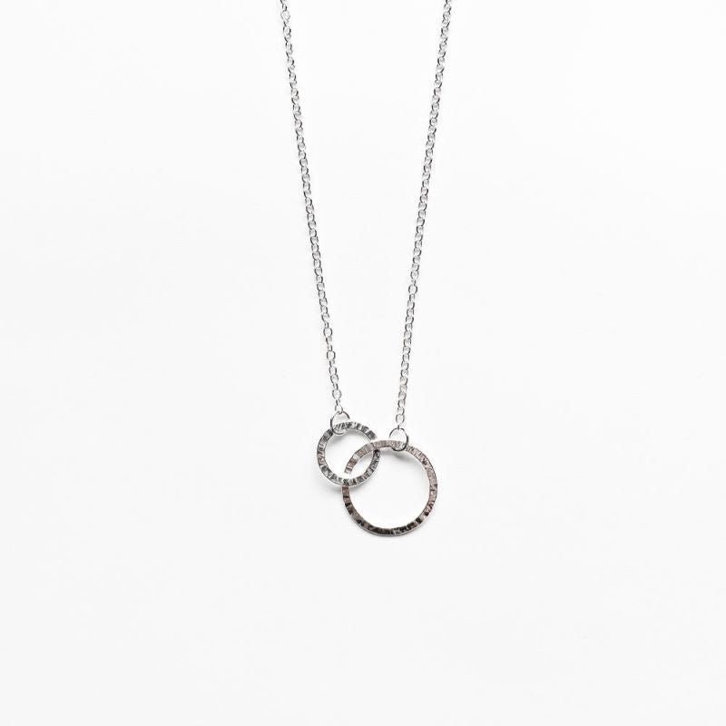 Mini Link Circles Necklace in Sterling Silver