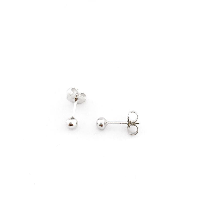 Mini Stone Stud Earrings in Sustainable Recycled Sterling Silver