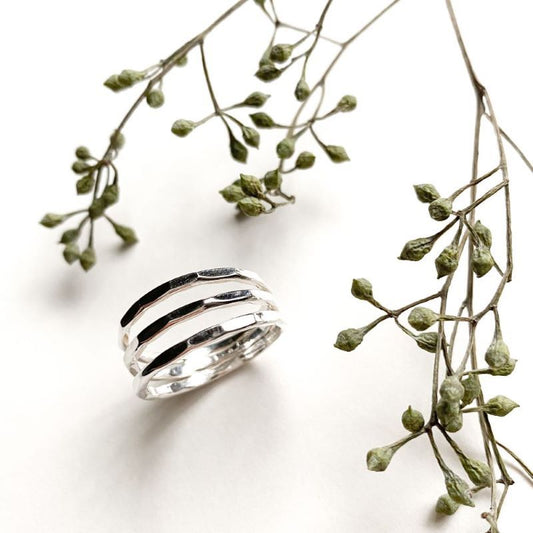 Three Layer Ring in Sterling Silver